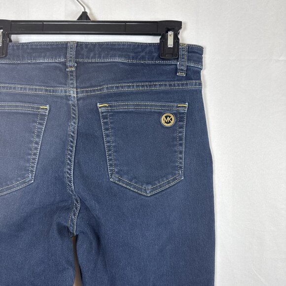 Michael Kors Dark Blue Skinny Jeans Size 10 Preowned - Picture 10 of 13
